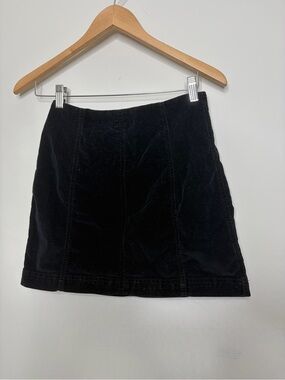 Classic Black Corduroy Mini Skirt - Versatile Women's Skirt